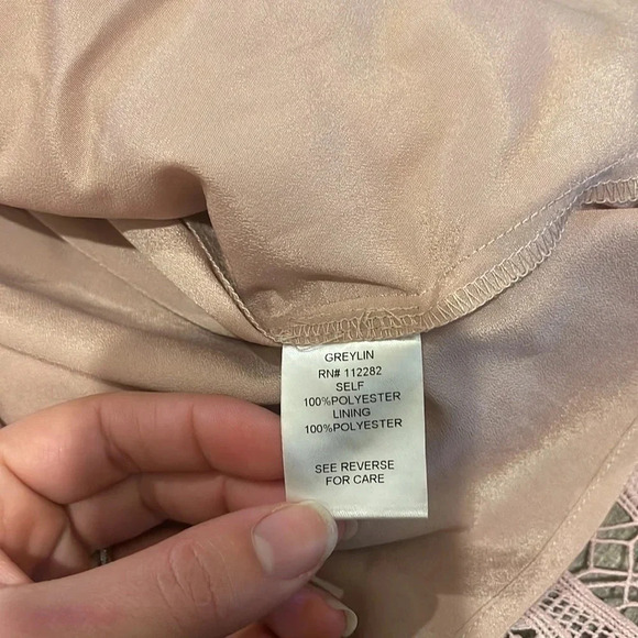 Anthropologie Greylin - Emilia Lace Mini Dress - Chalk Rose - Size Small - Picture 14 of 14